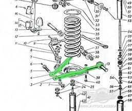 Arms lower front suspension (set)