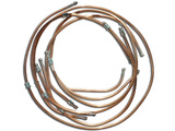 Set of fuel copper tubes with fittings