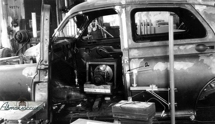 The first test on the durability of the body of GAZ-M20