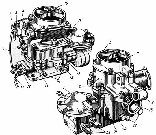 Схема карбюратора к 135 на газ 53