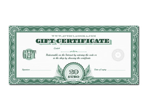 The gift certificate for € 20