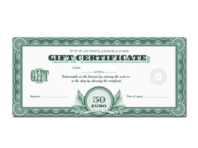 The gift certificate for € 50