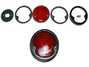 Rear light rim with glass and gasket assembly