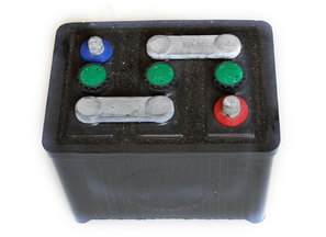 The battery an accumulator assy (without an electrolyte, not charged)